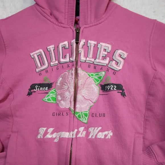 Dickies Girls Club Full Zip Hoodie Girls Size M 8-10 - Picture 1 of 10